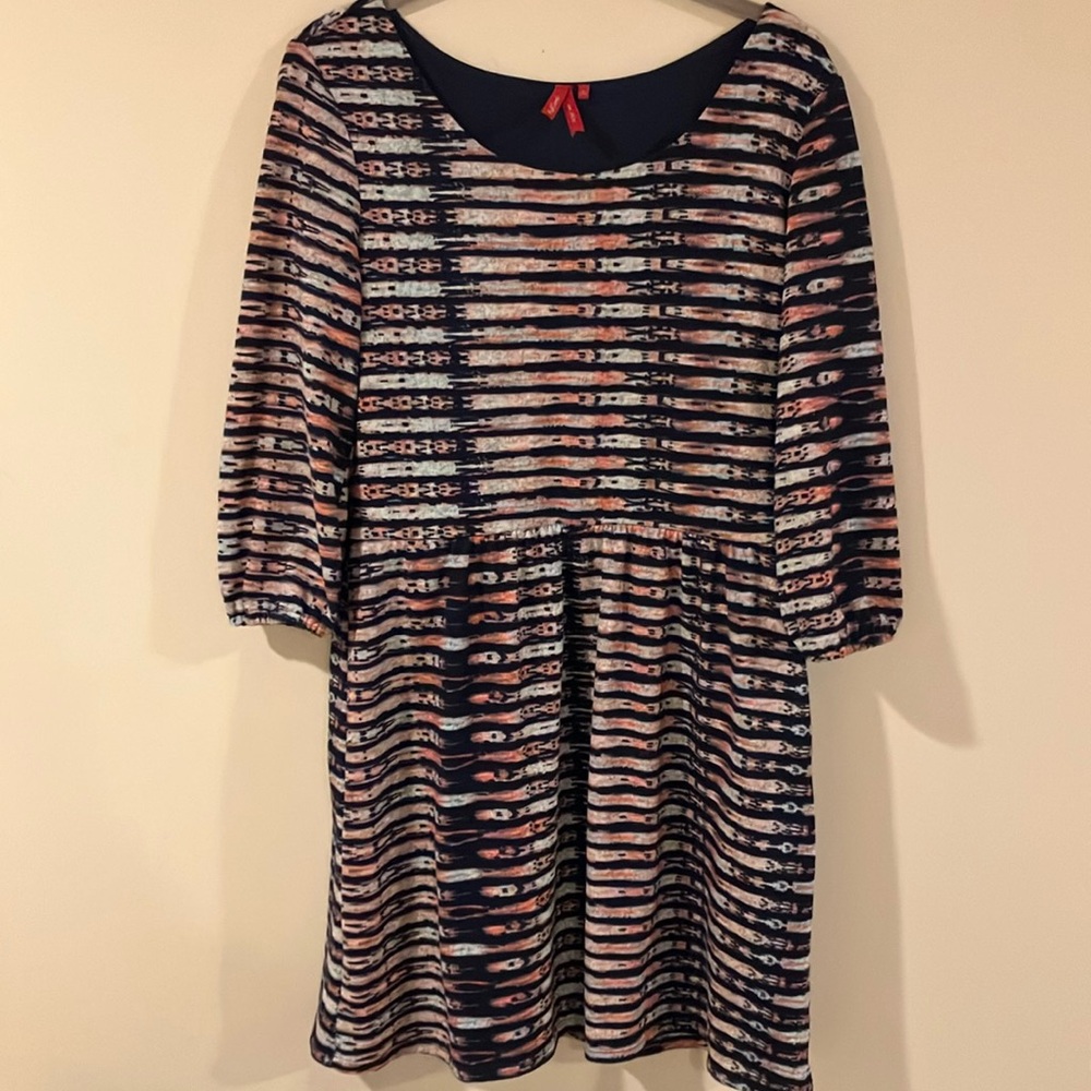 Red Camel Navy and Pink Striped Dress